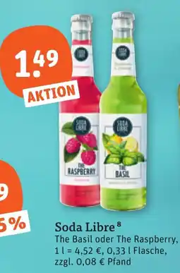 tegut Soda Libre The Basil oder The Raspberry Angebot