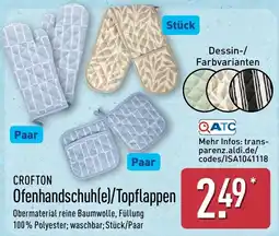 Aldi Nord CROFTON Ofenhandschuh(e)/Topflappen Angebot