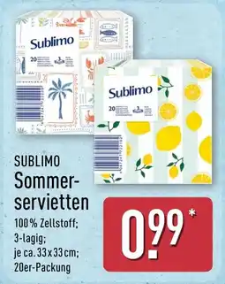 Aldi Nord Sublimo Sommerservietten Angebot