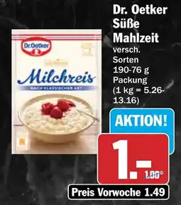 HIT Dr. Oetker Süße Mahlzeit Milchreis Angebot