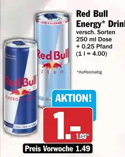 HIT Red Bull Energy Drink Angebot