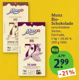 tegut Munz Bio-Schokolade Angebot