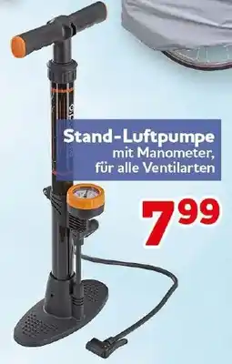 CENTERSHOP Stand-Luftpumpe mit Manometer, für alle Ventilarten Angebot