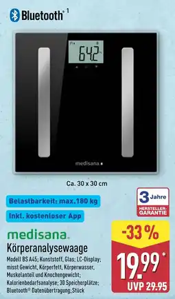 Aldi Nord medisana Körperanalysewaage Angebot