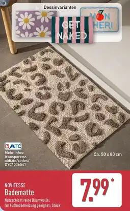 Aldi Nord NOVITESSE Badematte Angebot