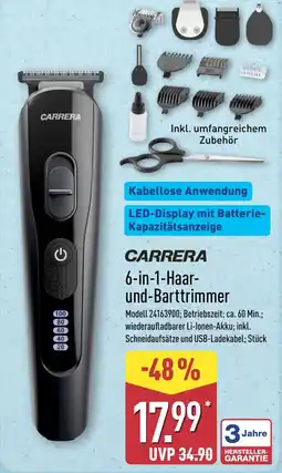 Aldi Nord CARRERA 6-in-1-Haar-und-Bartrimmer Angebot