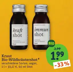 tegut Kruut Bio-Wildkräutershot Angebot