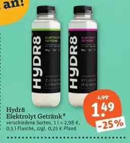 tegut Hydr8 Elektrolyt Getränk Angebot