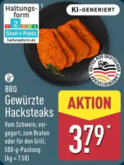 Aldi Nord BBQ Gewürzte Hacksteaks Angebot