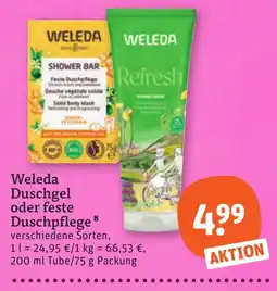 tegut Weleda Duschgel oder feste Duschpflege Angebot
