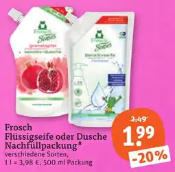 tegut Frosch Flüssigseife oder Dusche Angebot