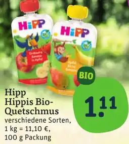 tegut Hipp Hippis Bio-Quetschmus Angebot