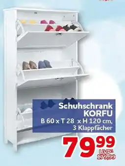 CENTERSHOP Schuhschrank KORFU Angebot