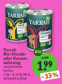 tegut Yarrah Bio-Hunde- oder Katzen-nahrung Angebot