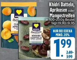 Edeka EDEKA Herzstücke Khidri Datteln, Aprikosen oder Mangostreifen Angebot