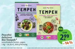 tegut Peaceful delicious Bio-Tempeh Angebot