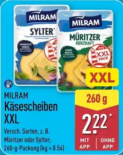 Aldi Nord MILRAM Käsescheiben XXL Angebot