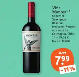 tegut Viña Montes Cabernet Sauvignon Reserva Angebot