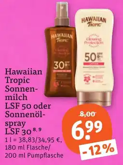 tegut Hawaiian Tropic Sonnenmilch Angebot