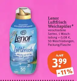 tegut Lenor Luftfrisch Weichspüler Angebot