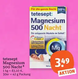 tegut tetesept Magnesium 500 Nacht Angebot