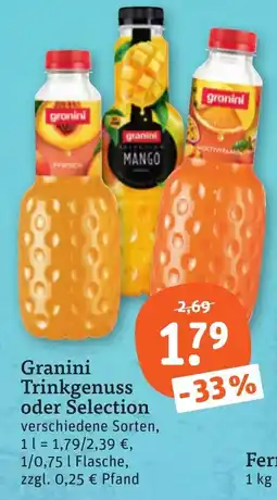 tegut Granini Trinkgenuss oder Selection Angebot
