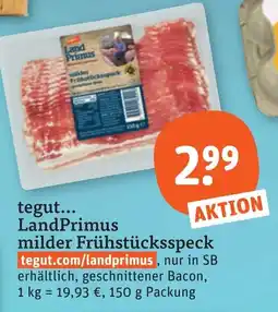 tegut LandPrimus milder Frühstücksspeck Angebot