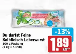 AEZ Du darfst Feine Kalbfleisch Leberwurst Angebot