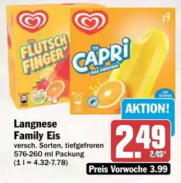 AEZ Langnese Family Eis Angebot