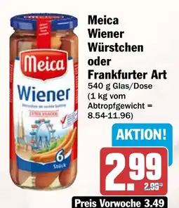 AEZ Meica Wiener Würstchen Angebot