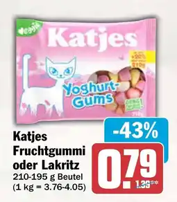 AEZ Katjes Fruchtgummi oder Lakritz Angebot