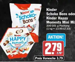 AEZ Kinder Schoko-Bons oder Kinder Happy Moments Mini Mix Angebot