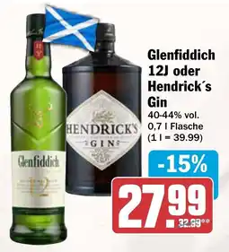 AEZ Glenfiddich 12J oder Hendrick's Gin Angebot