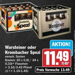 AEZ Warsteiner oder Krombacher Spezi Angebot