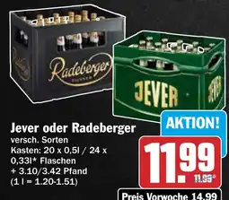 AEZ Jever oder Radeberger Angebot