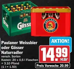 AEZ Paulaner Weissbier oder GösseR Naturradler Angebot