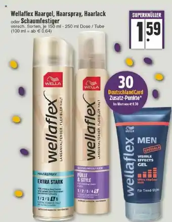 Edeka Wellaflex Haargel, Haarspray, Haarlack Oder Schaumfestiger Angebot