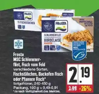 Edeka Frosta Msc Schlemmer-filet, Fisch Vom Feld, Fischstäbchen, Backofen Fisch Oder Pfannen Fisch Angebot