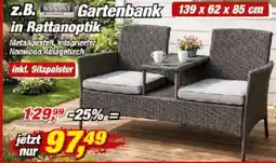 Posten Börse Gartenbank in Rattanoptik Angebot