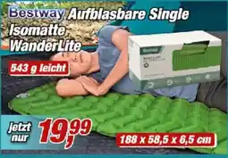 Posten Börse Bestway Aufblasbare Single Isomatte WanderLite Angebot