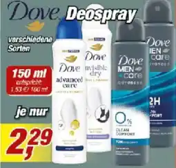 Posten Börse Dove Deospray Angebot