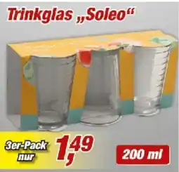 Posten Börse Trinkglas "Soleo" Angebot