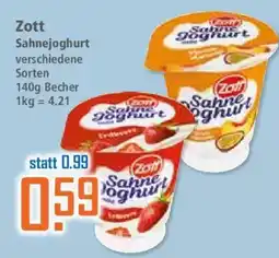 Klaas und Kock Zott Sahnejoghurt Angebot