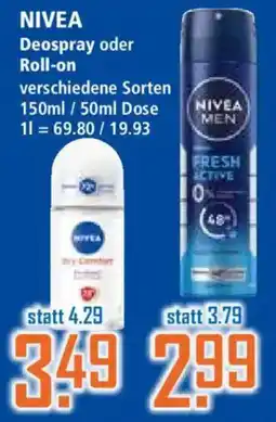 Klaas und Kock NIVEA Deospray oder Roll-on Angebot