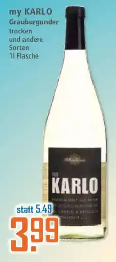 Klaas und Kock my KARLO Grauburgunder trocken und andere Sorten Angebot