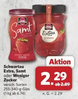 Combi Schwartau Extra, Samt oder Weniger Zucker Angebot