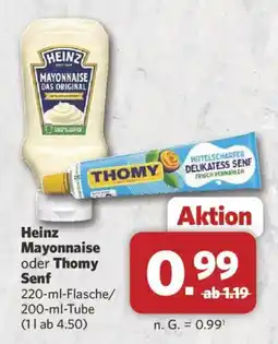 Combi Heinz Mayonnaise oder Thomy Senf Angebot