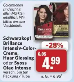 Combi Schwarzkopf Brillance Intensiv-Color-Creme Angebot