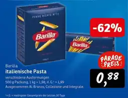 KONSUM Barilla italienische Pasta Angebot