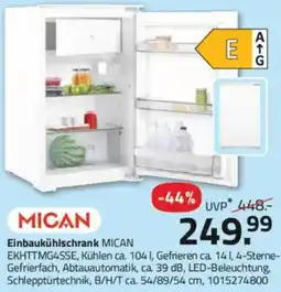 ROLLER Einbaukühlschrank MICAN Angebot